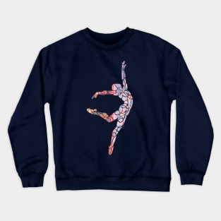 Marbled Dancer, Ballet, Jump Dance, Gymnast Crewneck Sweatshirt